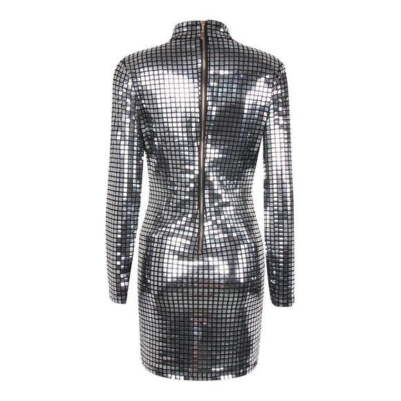 Silver Mirror Disco Dress - Picture 8 of 12